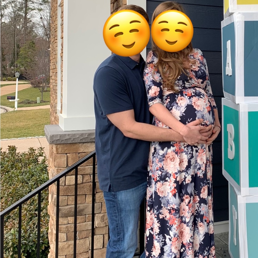 Floral Maternity Maxi Dress